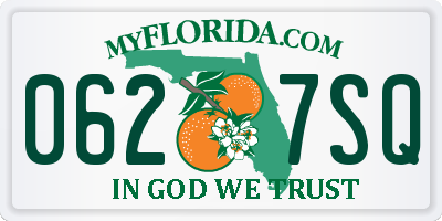 FL license plate 0627SQ