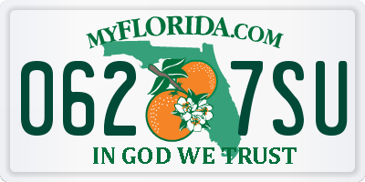 FL license plate 0627SU