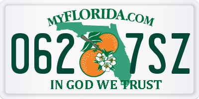 FL license plate 0627SZ