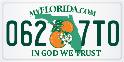 FL license plate 0627TO