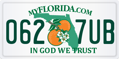FL license plate 0627UB