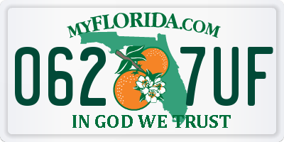 FL license plate 0627UF