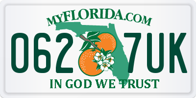 FL license plate 0627UK