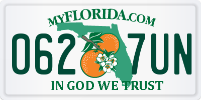 FL license plate 0627UN