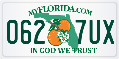 FL license plate 0627UX