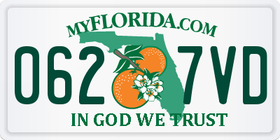 FL license plate 0627VD