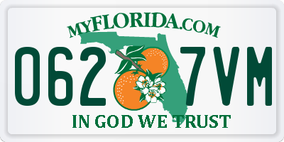 FL license plate 0627VM