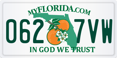 FL license plate 0627VW
