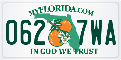 FL license plate 0627WA