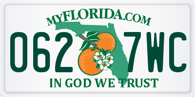 FL license plate 0627WC