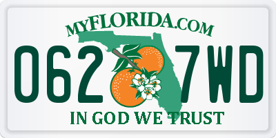 FL license plate 0627WD