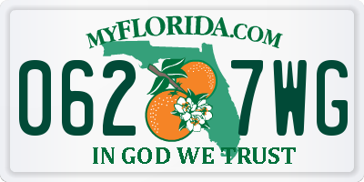 FL license plate 0627WG