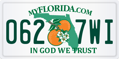 FL license plate 0627WI