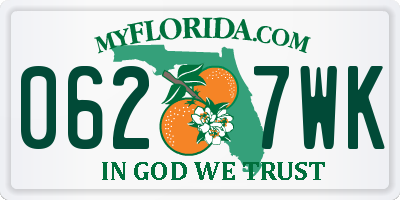 FL license plate 0627WK