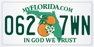 FL license plate 0627WN