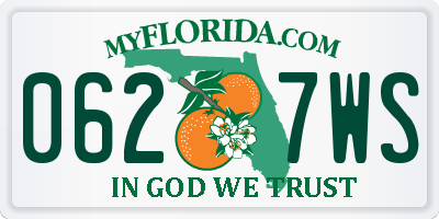 FL license plate 0627WS