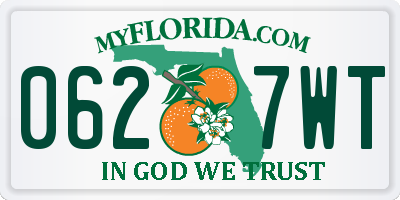 FL license plate 0627WT