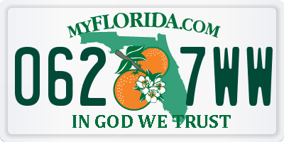 FL license plate 0627WW