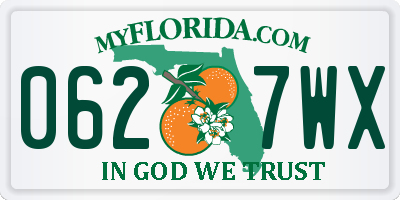 FL license plate 0627WX
