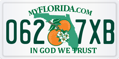 FL license plate 0627XB
