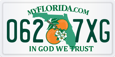 FL license plate 0627XG