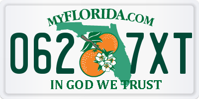 FL license plate 0627XT