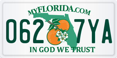 FL license plate 0627YA