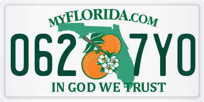 FL license plate 0627YO