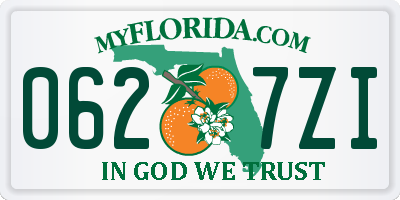 FL license plate 0627ZI