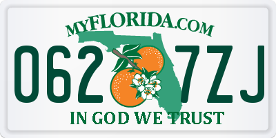 FL license plate 0627ZJ