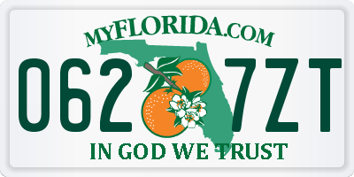 FL license plate 0627ZT