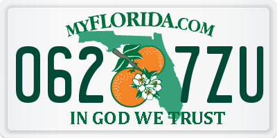 FL license plate 0627ZU