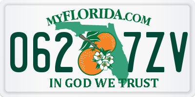FL license plate 0627ZV