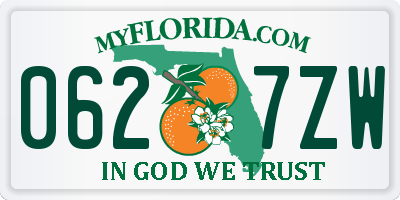 FL license plate 0627ZW