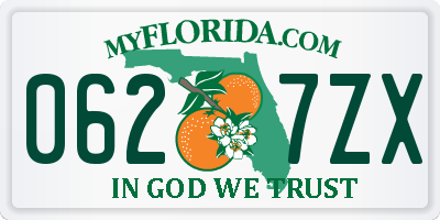 FL license plate 0627ZX