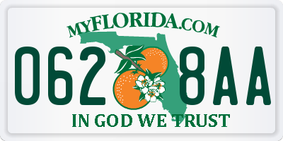 FL license plate 0628AA