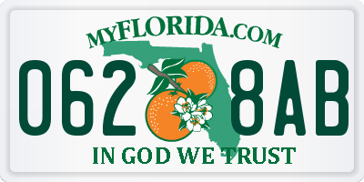 FL license plate 0628AB