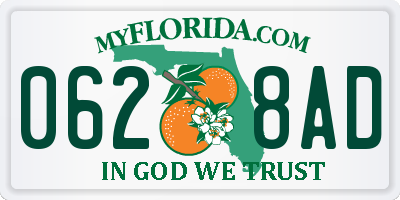 FL license plate 0628AD