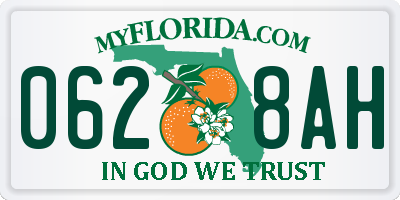 FL license plate 0628AH