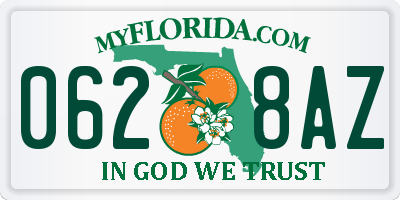 FL license plate 0628AZ