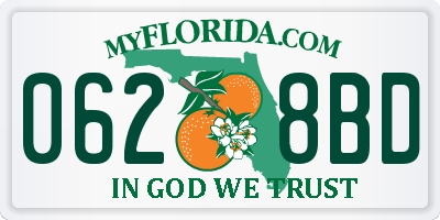 FL license plate 0628BD