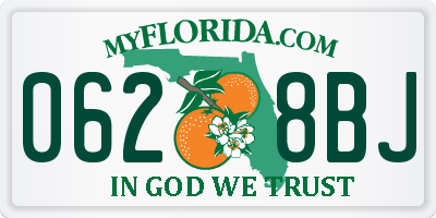 FL license plate 0628BJ