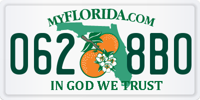 FL license plate 0628BO