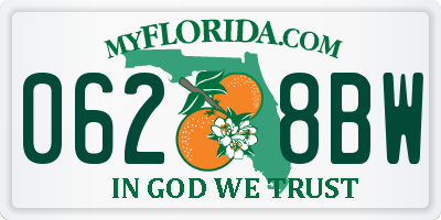 FL license plate 0628BW