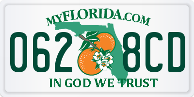 FL license plate 0628CD