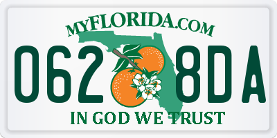 FL license plate 0628DA
