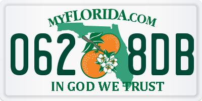 FL license plate 0628DB