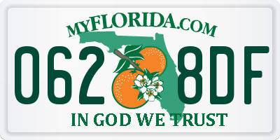 FL license plate 0628DF