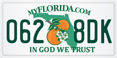 FL license plate 0628DK