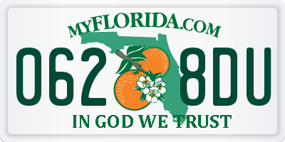 FL license plate 0628DU